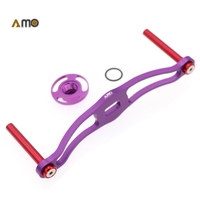 AMO DIY ABU 80mm Inner Bending Aluminum Alloy  Bait Casting Reels/ Drum Reels Handle New Fishing Double Handle Fishing Accessory