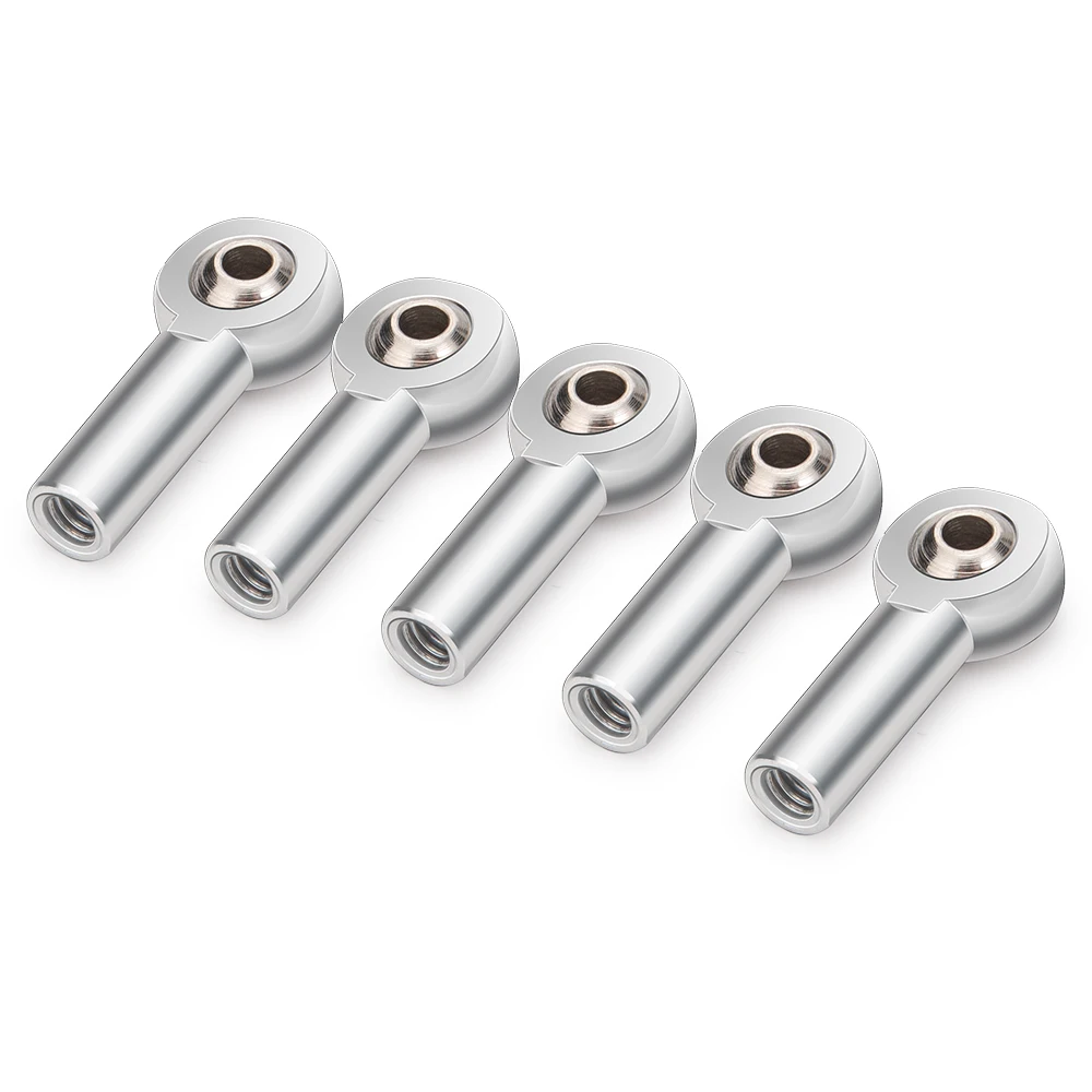 AXSPEED 5Pcs Aluminum Alloy M4 Clock-wise Thread Tie Push Link Rod End Joint Ball Head for 1/10 RC Car Buggy Truck Model Parts