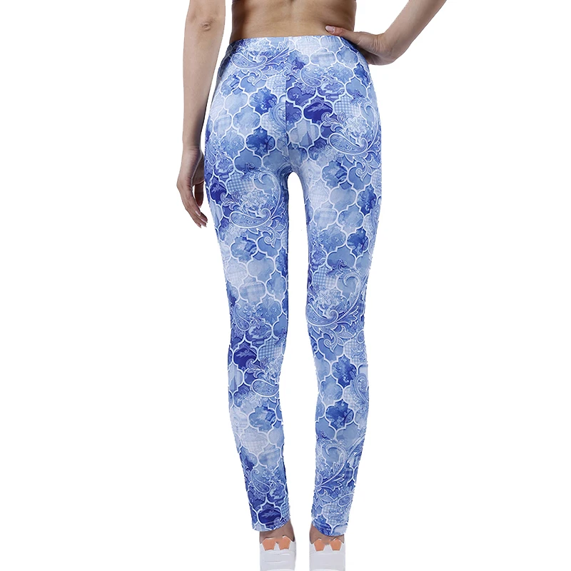 YSDNCHI – Leggings de Sport pour femmes, pantalon imprimé, élastique, respirant, taille haute, yoga, Fitness