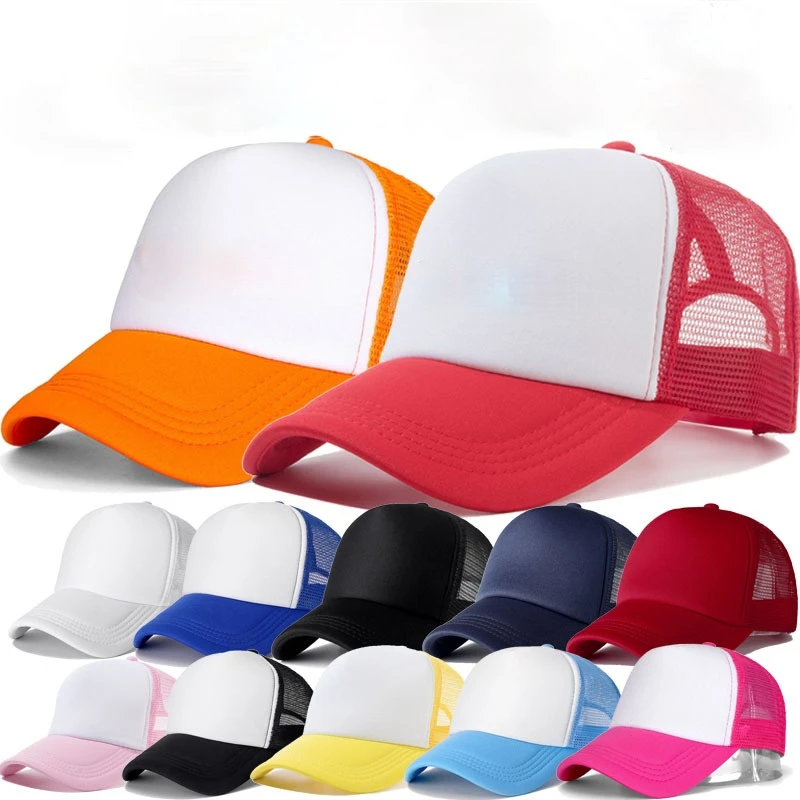 Summer Cap Casual Mesh Baseball Caps Women Men Adjustable Snapback Hats for Women Men Hip Hop Trucker Cap Streetwear Dad Hat