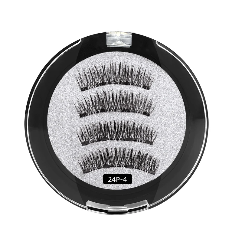 Magnetic eyelashes glue free natural magnet false eyelashes 3d handmade with quantum eyelash curler