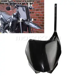Black For Yamaha YZ125 YZ250 YZ250F YZ450F WR250F WR450F WR 250 F YZ 125 250 250F 450F MX Motocross Plastic Front Number Plate