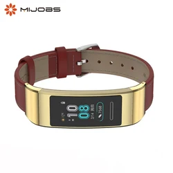 Correa de cuero para Huawei 3 band, pulsera inteligente para Huawei band 4 pro, pulsera de cuero genuino para Huawei 3 pro