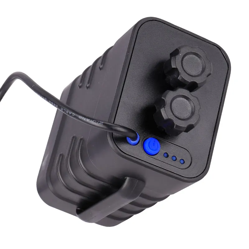 Deemount Dual Voltage Output 8.4V 5V Bicycle Lamp Power Box for 2/4/6 18650/26650 Batteries W/ Strap Optional 100-240V Adaptor