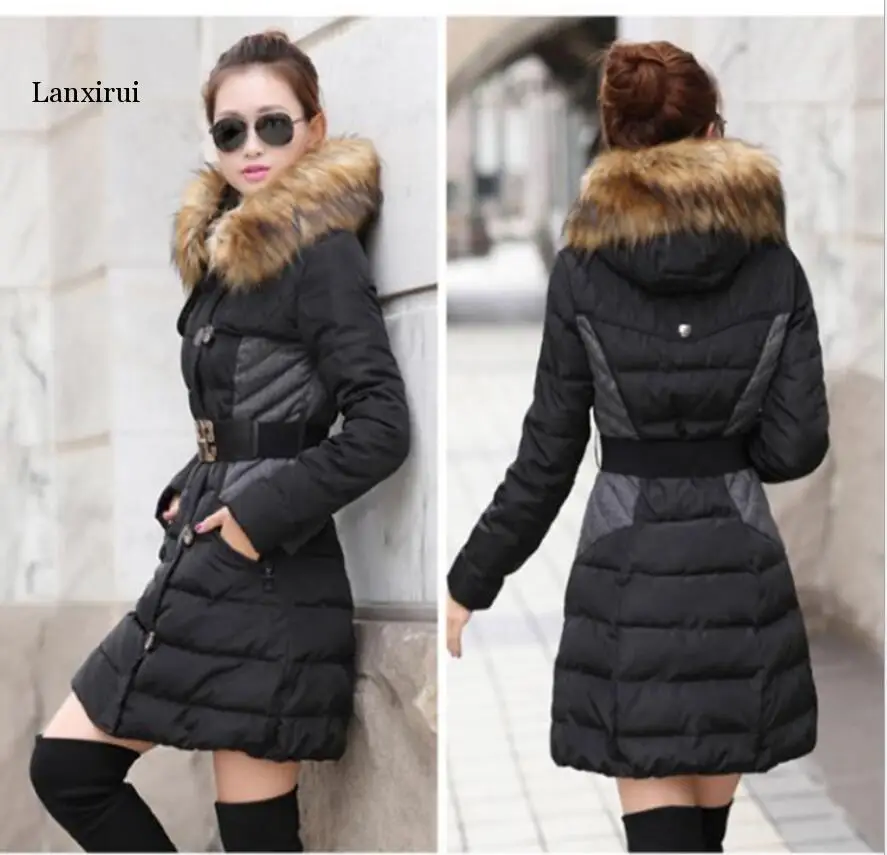 Women Winter Jackets Hooded Warm Parkas Thick Coats Solid Vintage Female Jacket Casual Outwears Windbreaker Women Clothing