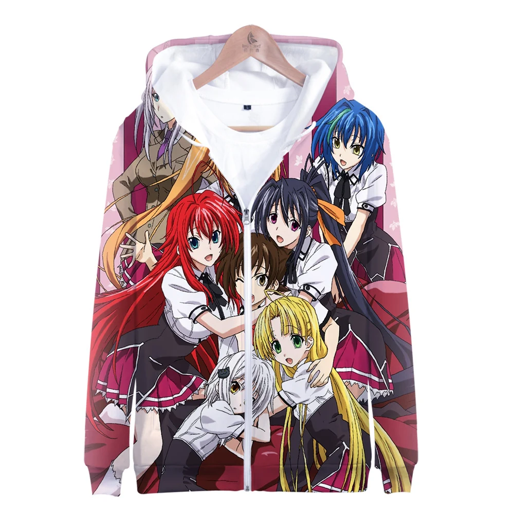 

Highschool DxD Hyoudou Issei Rias Gremory Asia Argento 3D print autumn and winter Holiday passionate style Men/Women Zip hooded