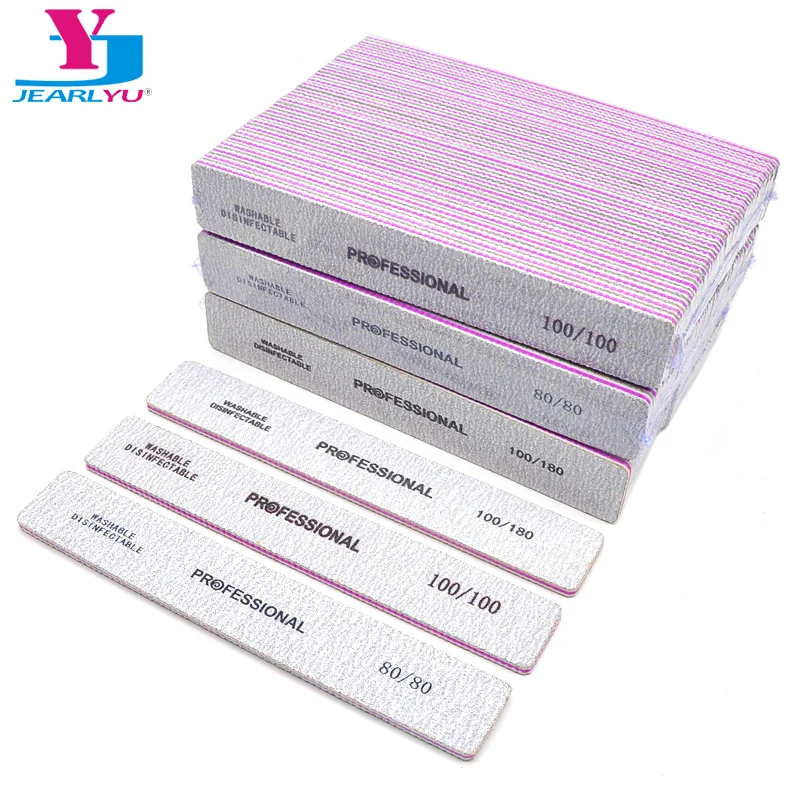 50/25 szt. Materiały do paznokci dla profesjonalistów do paznokci pilnik buforowy produkt do akrylowych narzędzie do Manicure szlifowania o szerokości 80/100/180
