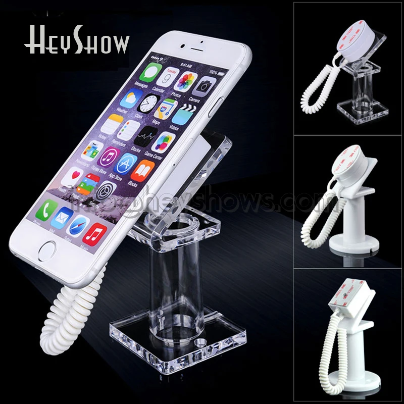 

20PCS Mobile Cell Phone Acrylic Security Display Stand Iphone Anti-theft Holder With Retractable Device For Retail Shop Show