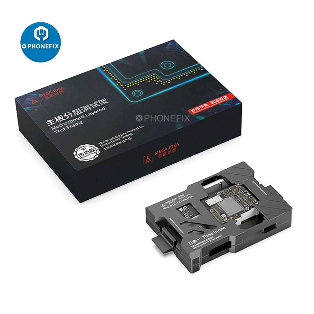 Qianli 3 In 1 MEGA-IDEA Moederbord Gelaagde Armatuur Jig Voor Iphone 11/11 Pro/11 Pro Max Logic Board Functie test Armatuur