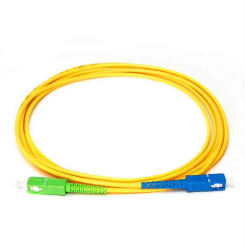 20PCS Jumper SC UPC to SC APC Single-Mode Optical Fiber Optic Patch Cord 2.0mm PVC G657A SM FTTH Optic Cable 1m 2m 3m