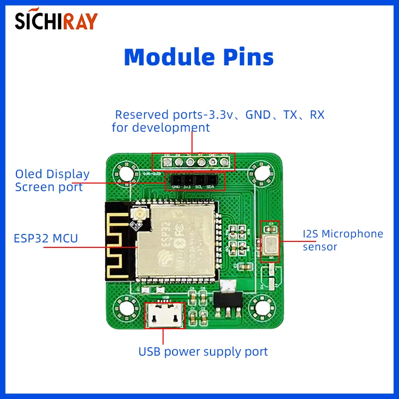 Eps32デシベルセンサーディスプレイキット (0.96インチ画面付き) ボリューム検出,正確なデータ開発