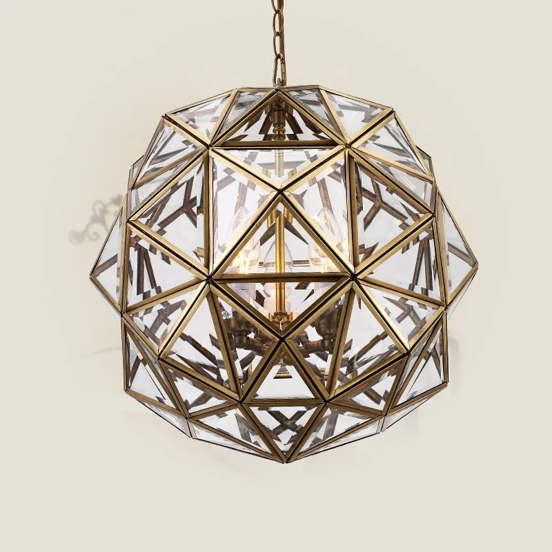 European Bronze Chandelier Corridor Light Bedroom Channel Polygon Spherical Fairway Aisle Study Chandelier LU623 ZL128