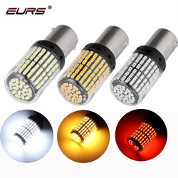 Lámpara LED de freno para coche, luz de señal de giro de 12V, T20, S25, Canbus, 1156, 1157, 3014, 144smd, P21W, BAY15D, BAU15S, 7440, 7443