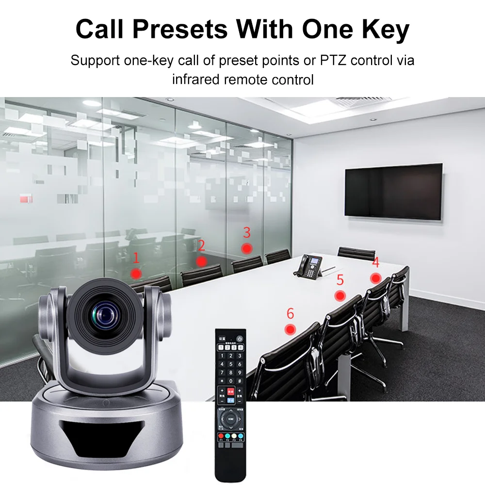 HD 1080P USB2.0 Conference Camera Fixed Lens 3X 10X 12X Zoom PTZ Camera For Metting Telemedicine Remote Teaching