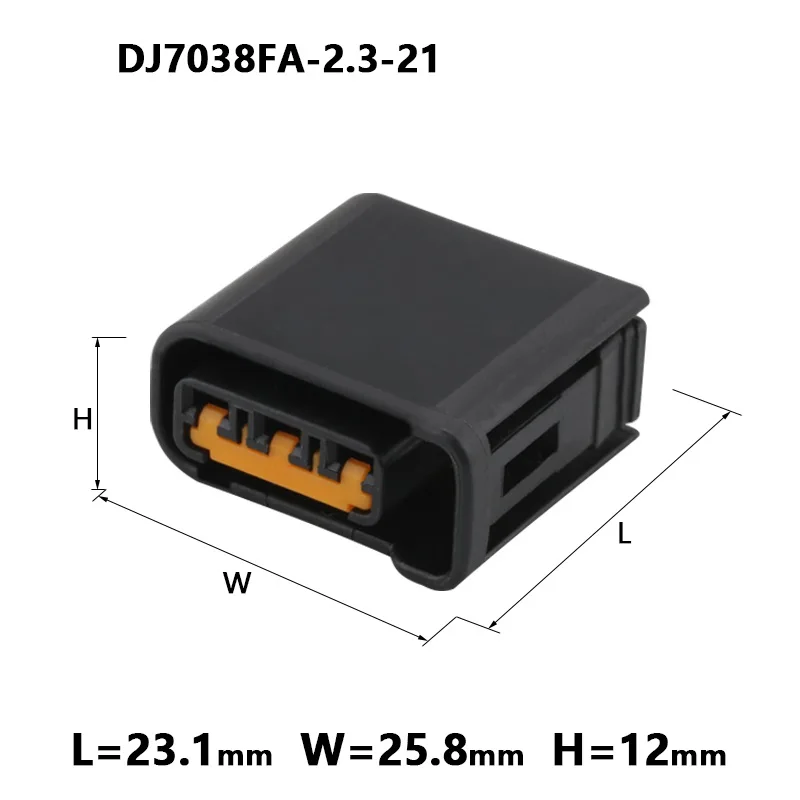 10/20/50/100 Sets 3 Pin Automobile Waterproof Black Connector Plug Female Wiring Socket DJ7038FA-2.3-21