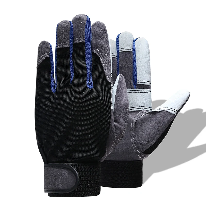 QIANGLEAF Brand Work Gloves Black White Stitching Safety Protection Wear Glove Hiking Bicycle Bike Cycling Winter Gloves 2710