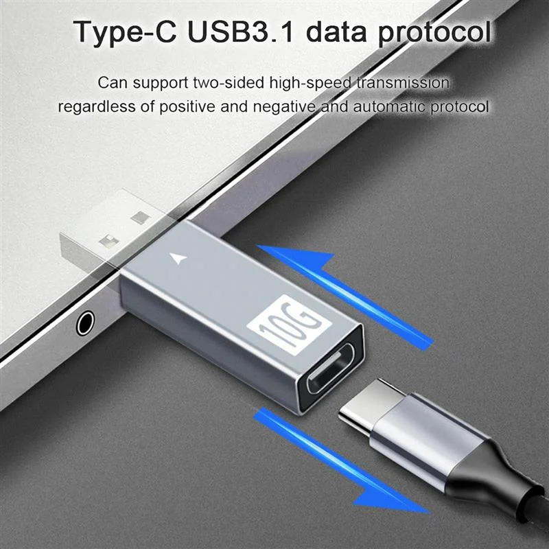 10Gbps USB 3.1 Male to Type C Female Charging Data Adapter USB 3.1 Data Extension Converter for Computer PC Earphone Hard Drive