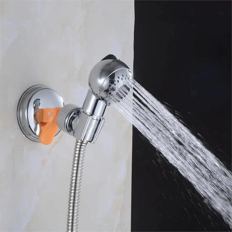 Adjustable Shower Head Holder Plastic Vacuum Wall Mount Strong Suction Shower Movable Bracket Fixed Bracket Bathroom Supplies