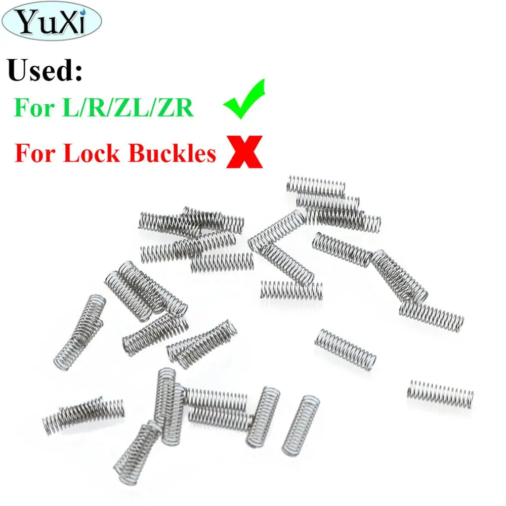 

YuXi 10pcs/Lot for Nintend Switch NS Joy-Con Joycon Repair Spring For Nintend Switch Controller Metal Lock Buckles