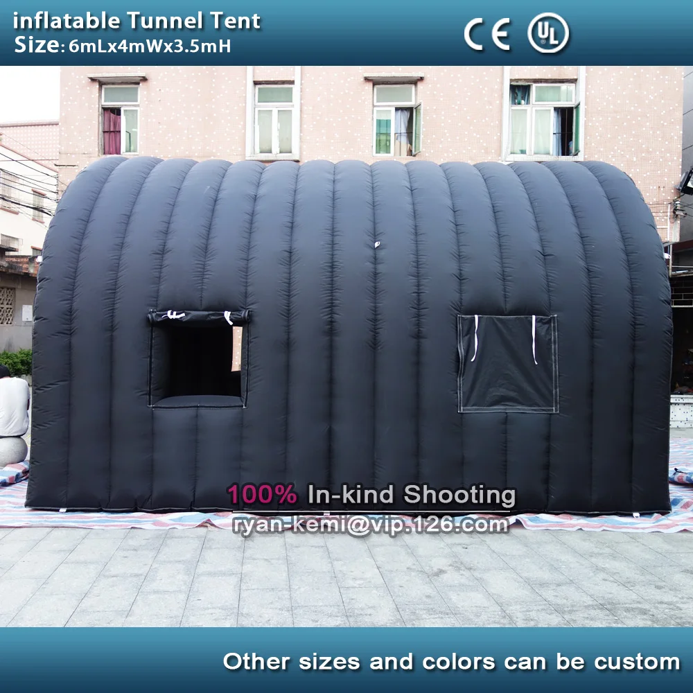 Tienda de campaña de desinfección, túnel inflable con puerta, ventana transparente para eventos, carpa de fiesta inflable, refugio de garaje para coche, 6m