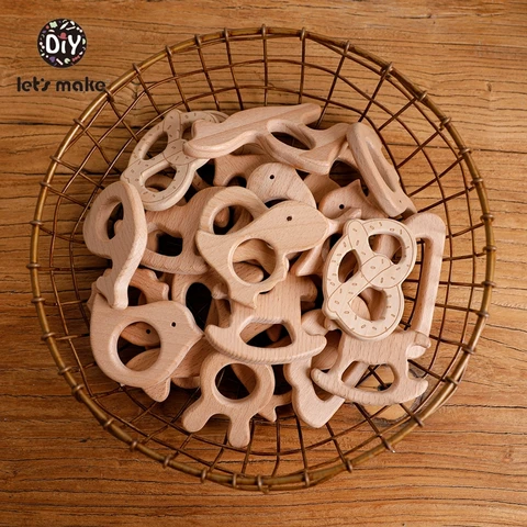 Деревянные прорезыватели Let's make из бука, 5 шт. — фото модели