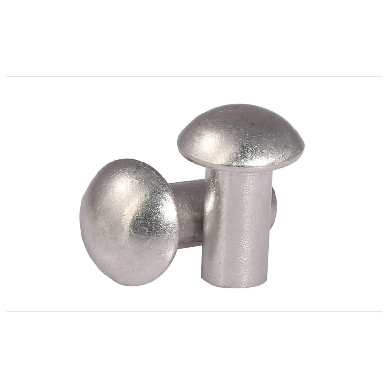 Aluminum Solid Round Head Rivet Alloy Self-plugging Rivet Semi-round Head Hammer Type Solid Rivet GB867