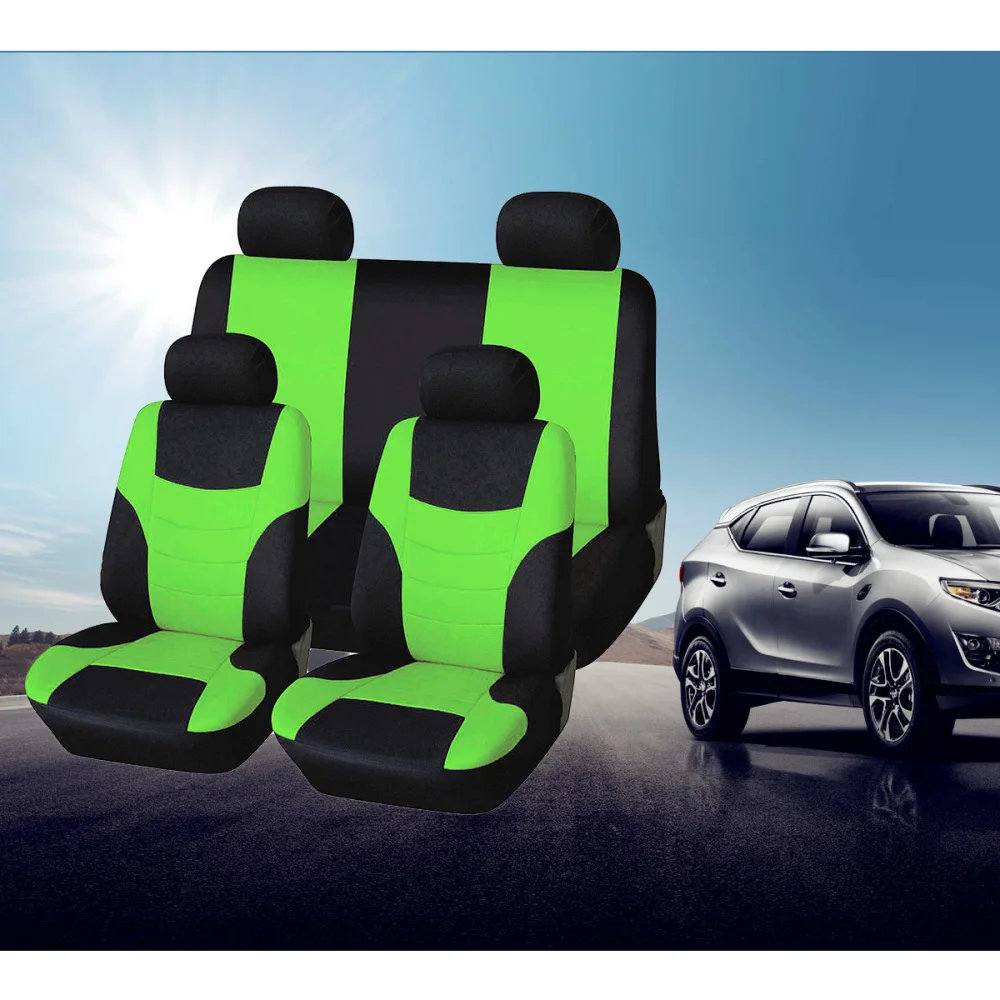 8Pcs Universal Classic Car Seat Cover Seat Protector Car Styling Seat Covers Set (Fluorescent Green)