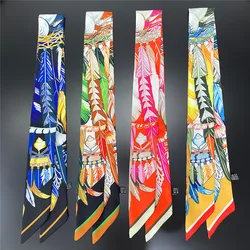 2021 New Bag Scarf Women Fashion Ladies Hair Band Bandana Headscarf Shirt Tie Hat Decorative Scarf