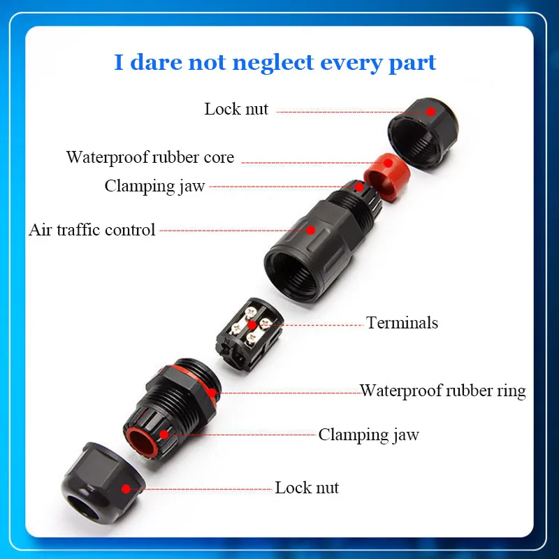 IP68 cable waterproof connector quick connector installation X/T/Y shape 3/4/5 pin cable outdoor DIY sealing sleeve connector