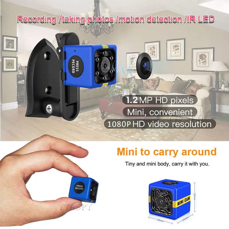 New 1080P HD Mini Camera Auto IR Night Vision Motion Detection Micro Cam DVR Video Recorder Camara Espia Support Hidden TF Card