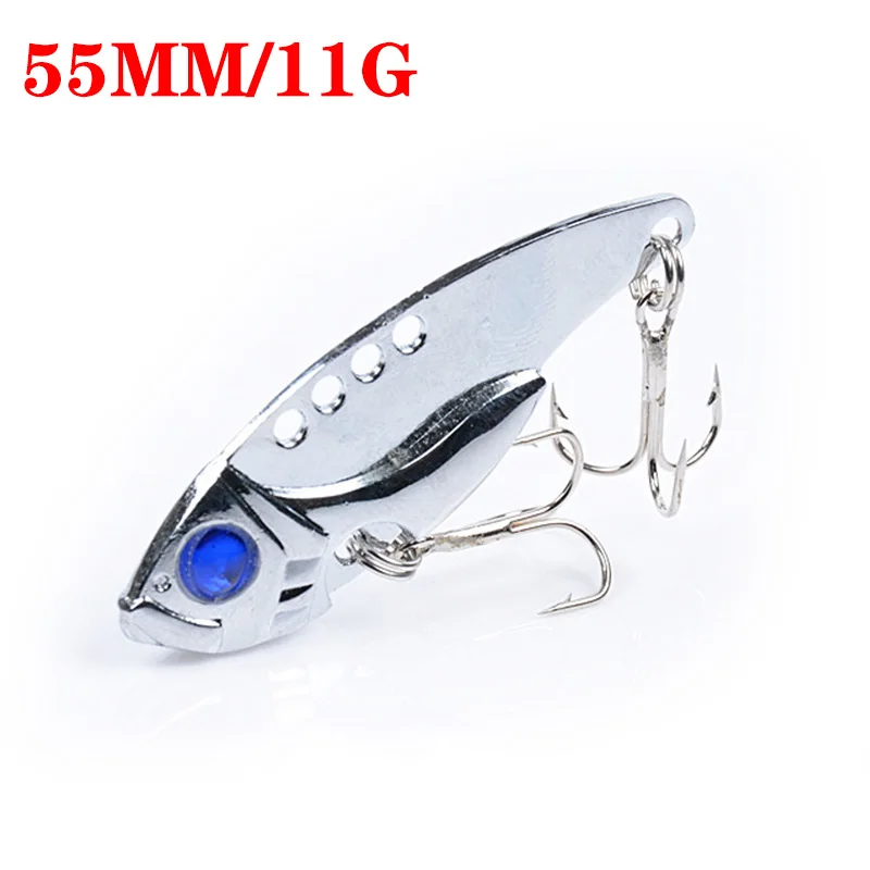 1Pcs 3D Metal Cicada Vib Fishing Lures 50mm 11g Vibrations Spoon Lure Hard Bait Bass Isca Crankbait Wobbler Spinner