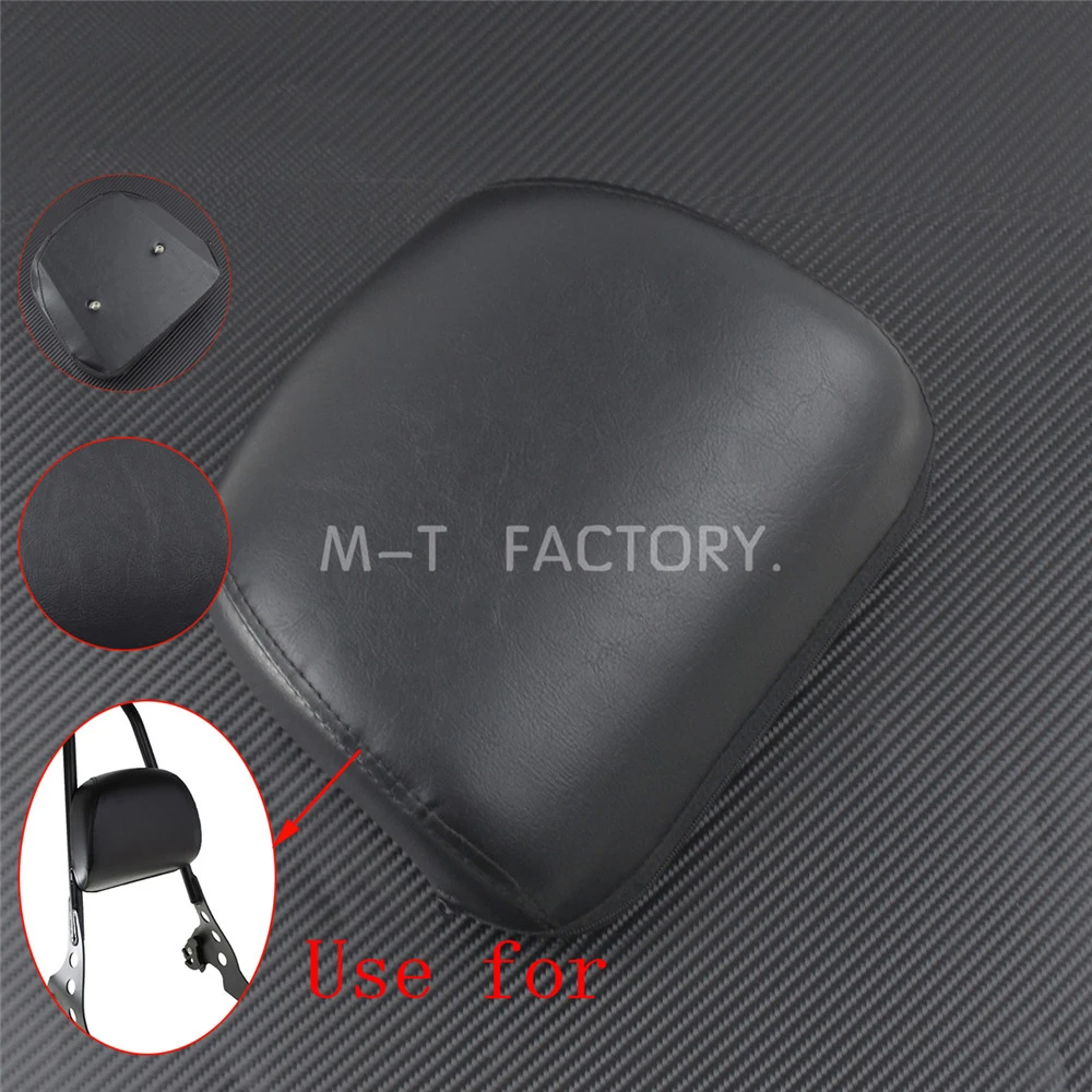 Motorcycle Sissy Bar Backrest Cushion Pad Seat Cover Black For Harley Sportster XL 883 1200 48 Iron Forty Eight  SuperLow