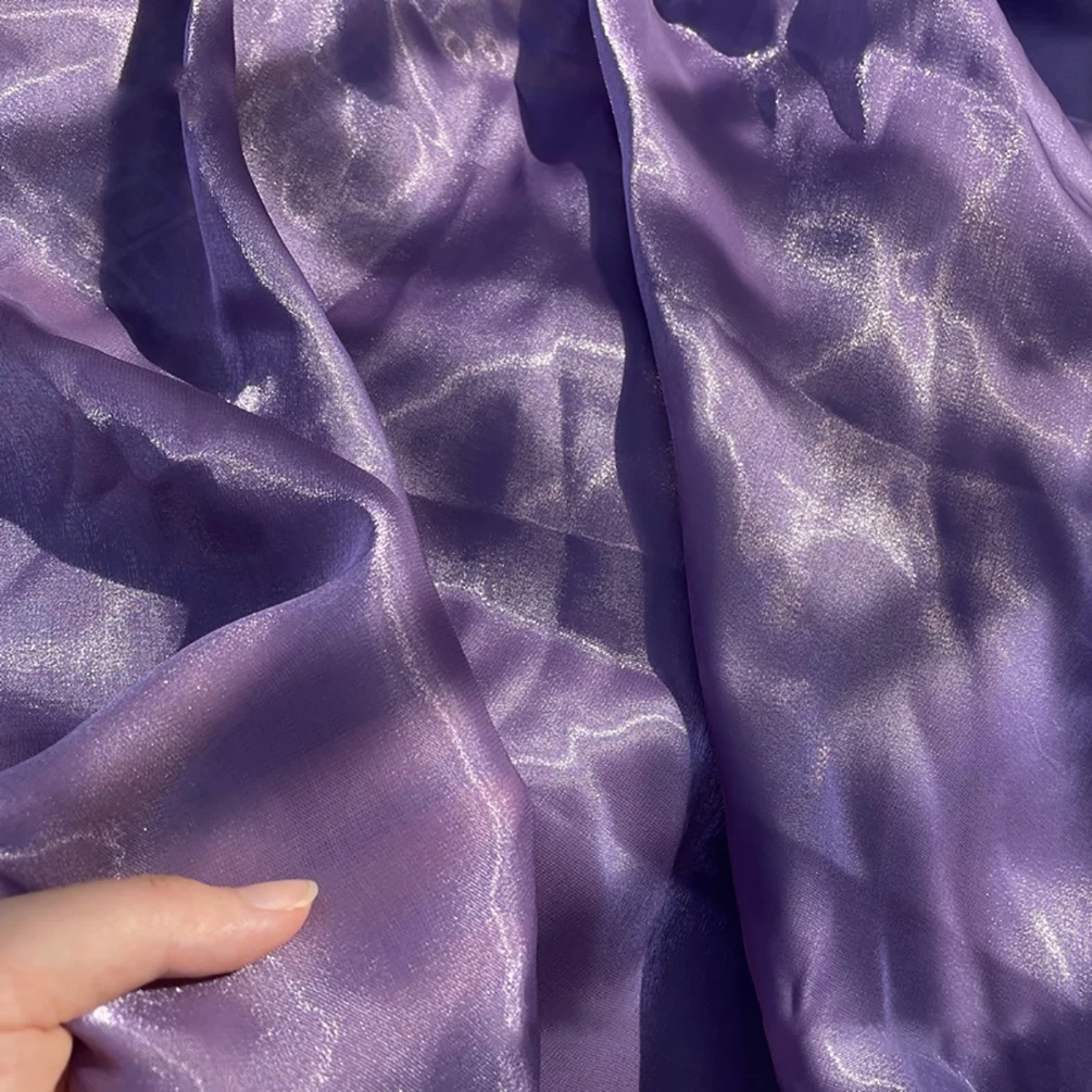 Colorful Solid Color Organza Fabric Yarn Organza Dress Wedding Dress Diy Sewing Fabric 45cmX150cm