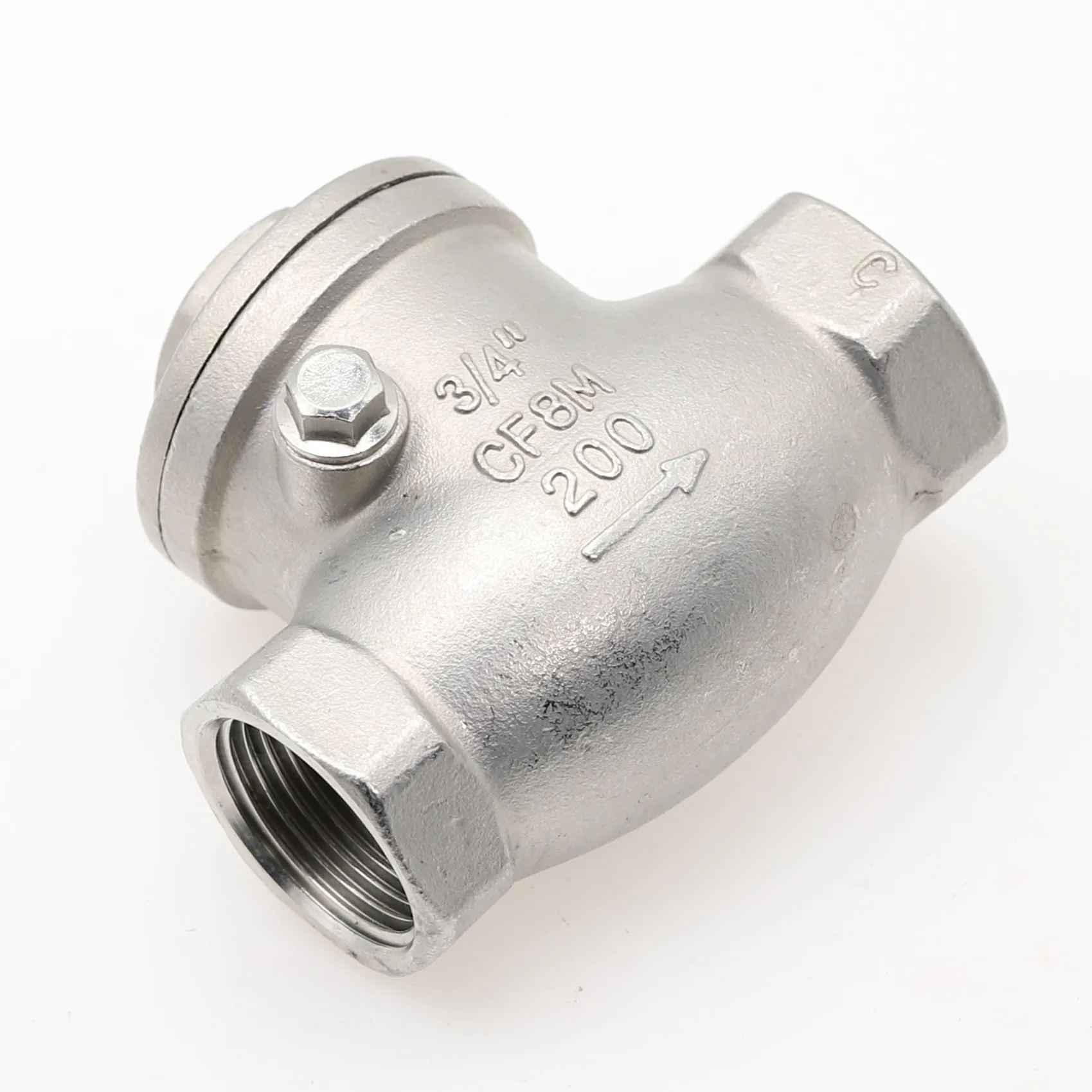 1pcs Stainless steel wire mouth horizontal non-return valve 304 stainless steel 1/2