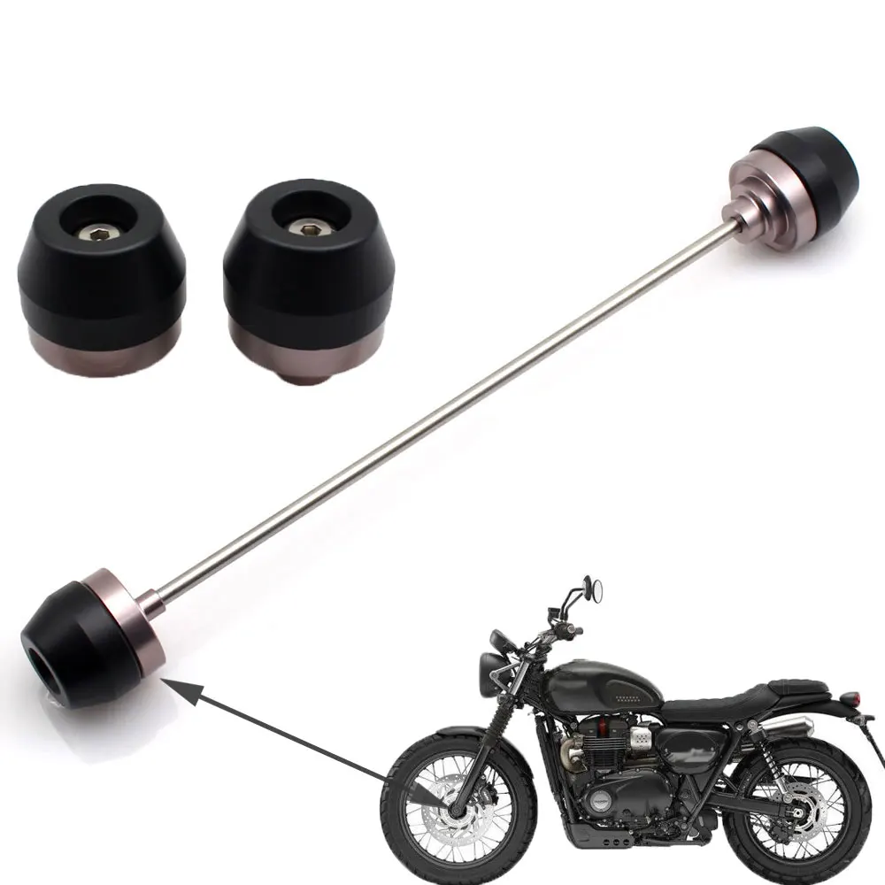 Front Wheel Axle Fork Crash Slider For Triumph Street Scrambler 900 Street Twin T100 T120 Motorcycle Stand Screw Swingarm Spools