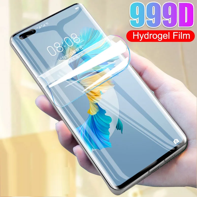 Screen Protector Hydrogel Film For Huawei P40 P30 P20 Pro P10 Lite Mate 40 Pro Plus RS 20 30 Pro 10 Lite P Smart 2019 Not Glass