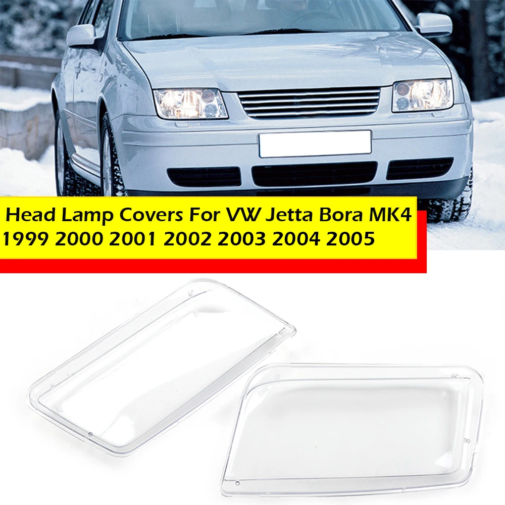 Rhyming Car Headlight Clear Lens Lampshade Cover Fit For  VW Jetta Bora MK4 1999-2005 ,Headlamp Shell Lenses Car Accessories