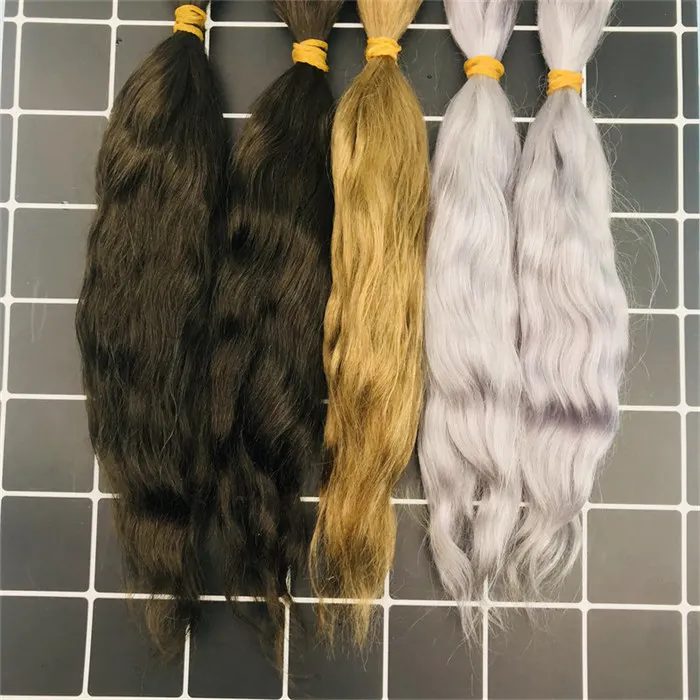 10g /bag Top Quality 15 Colors 20-25cm Reborn Doll Mohair Hand Rooted Doll Hair Wig Multicolor Wig Accessory for DIY SD/BJD Doll