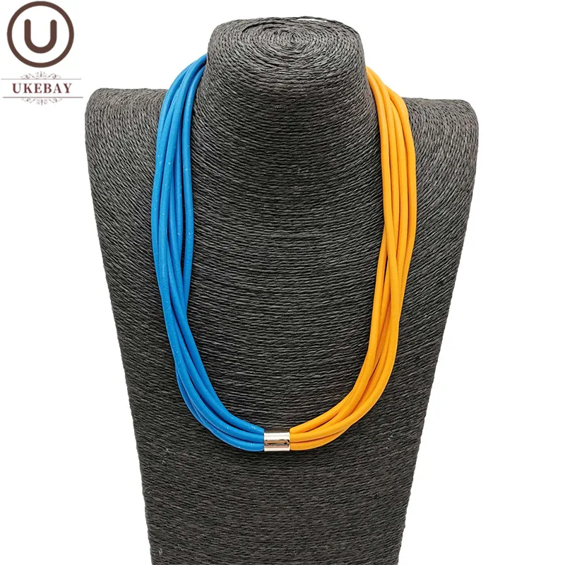 UKEBAY New Color Matching Choker Necklaces Female Short Chain Handmade Goth Jewelry Fashion Clothes Accessories Necklace Chokers