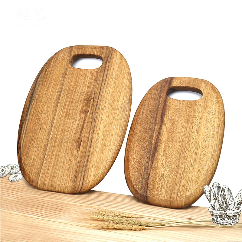

Solid Wood Round Bread Board Cutting Vegetable Board Wooden Cutting Board