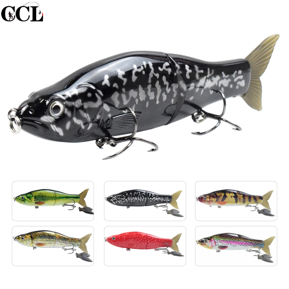 

CCLTBA 6.5inch 56g Wobbler Jointed Fishing Lures Hard Glide Bait Soft Tail Float Slide Swimbait Bass Fishing Tackle