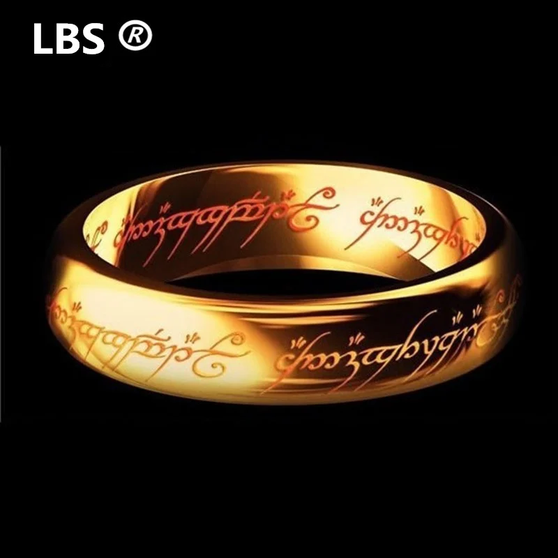 Midi Ring Tungsten One Ring of Power Gold the Movie of Ring Lvers Women and Men Fashion Jewelry Wholesale Free Drop ship