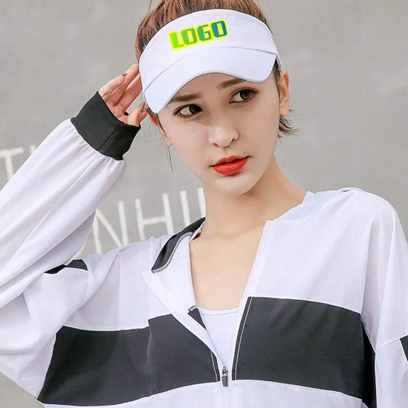 Custom logo Anti-UV Women's Golf Sun Hats  Summer Men Adjustable Baseball Caps Beach Empty Top Sports Cap Running Visor Hat