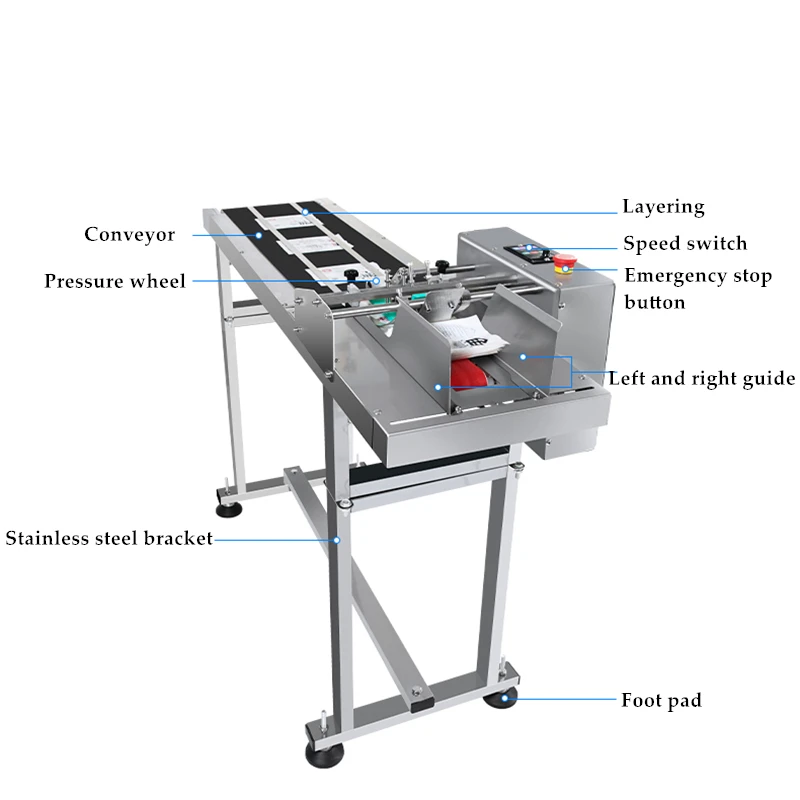 Automatic Online Inkjet Printer Feeder Conveyor Plastic Bag Carton Box Paging Machine Paper Label Pagination Machine for Printer