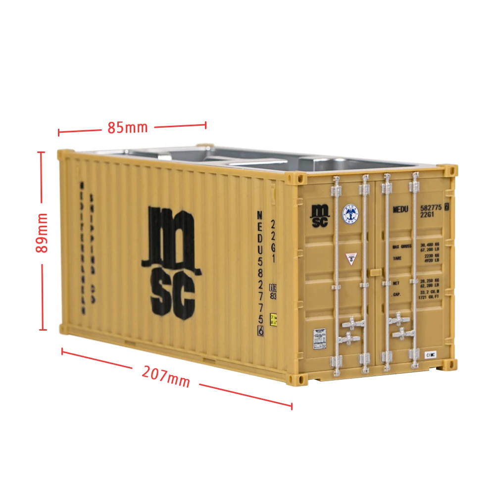 Simulação Shipping Container Modelo 20ft Mini Brinquedos Logística Container Multifuncional Caneta Titular Escritório Deve ser Presente LOGOTIPO Personalizado