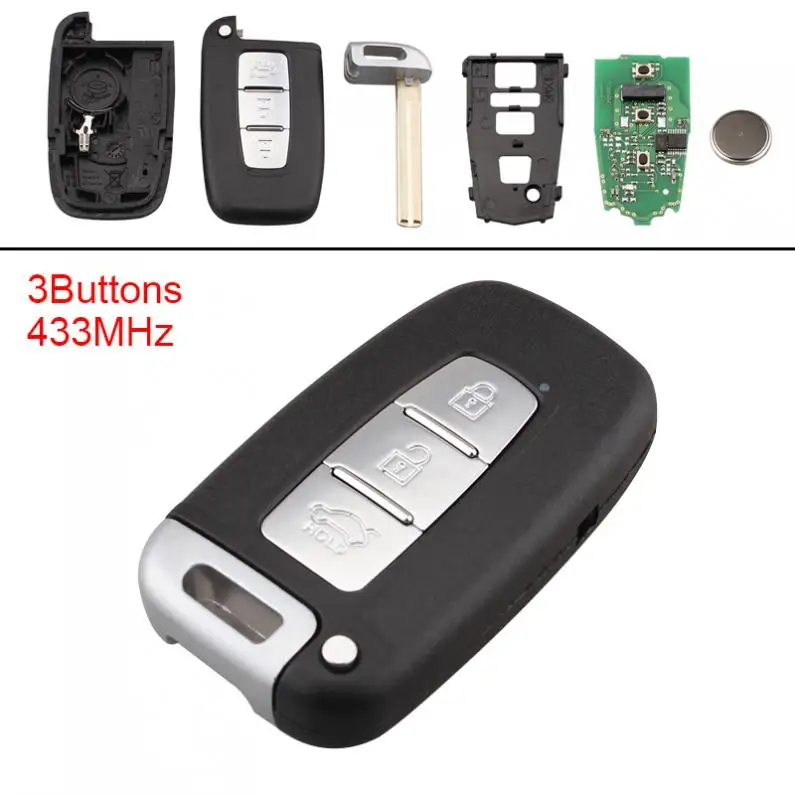 Keyless Uncut Flip Remote Key Fob with PCF7952 Chip Fit for HYUNDAI I30 I45 Ix35 Genesis Equus Veloster Tucson Sonata Elantra