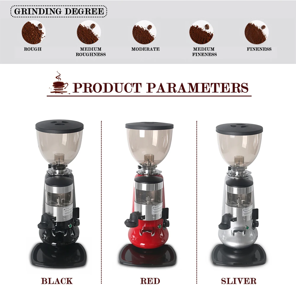 ITOP penggiling kopi 64MM penggiling datar 1.2Kg Hopper penyesuaian tanpa langkah kapasitas penggilingan 6-9kg/hr komersial perlengkapan Kafe