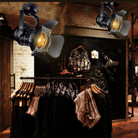 Loft Ceiling Lamp Retro Industrial Track Light Rail Lamp Adjustable Lamp,Cloth Shop Store Pub Cafe Restaurant Lamp Dome Light