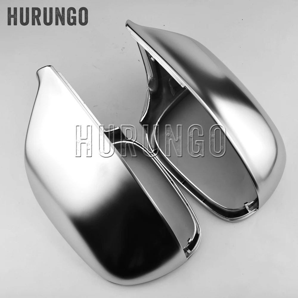 Pair Matte Chrome ABS Rearview Mirror Shell Cover Side View Protection Cap Wing Mirror Cover For Audi Q5 2009-2015 Q7 2009-20171