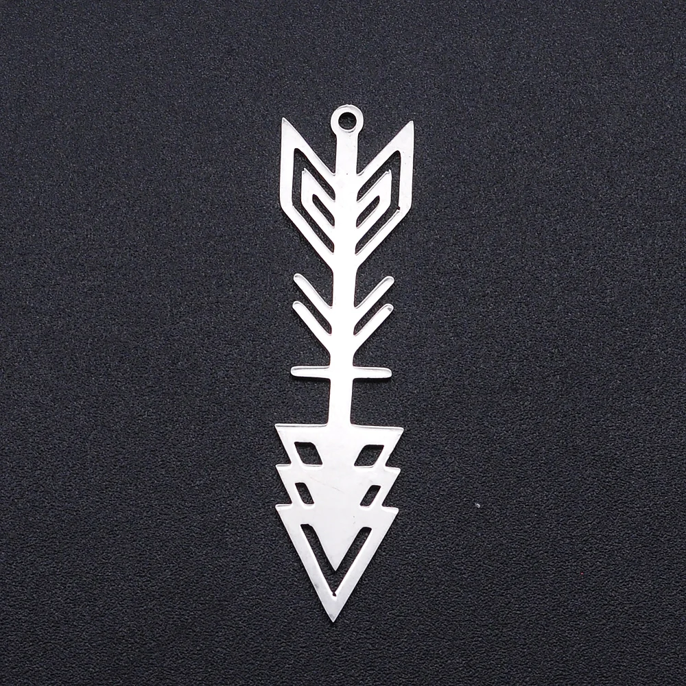 10pcs/lot Geometric DIY Earring Charms Wholesale 316 Stainless Steel Triangle Connectors Charm Arrow Waterdrop Jewelry Pendant